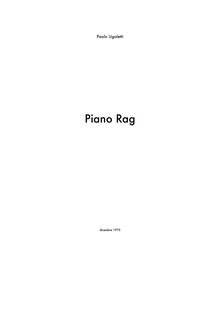 Partition complète, Piano Rag, Ugoletti, Paolo