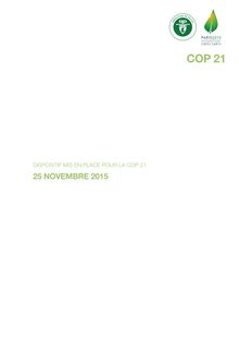Dispositif de sécurité mis en place pour la COP21