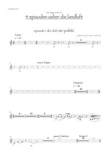 Partition cor 2 (F), Concerto pour violoncelle & Doublebass, WesenAuer, Peter par Peter WesenAuer