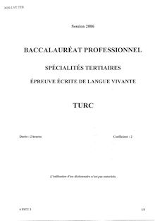 Turc 2006 Bac Pro - Commerce