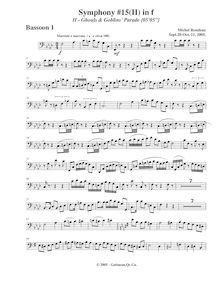 Partition basson 1, Symphony No.15  Black Halloween , F minor, Rondeau, Michel par Michel Rondeau