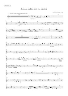 Partition violon II, Sonata en Eco con tre violini, Marini, Biagio