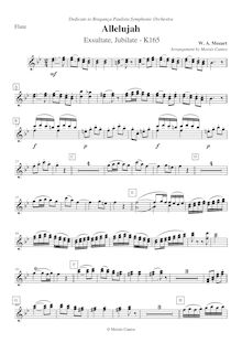 Partition flûte 1/2, Exsultate, jubilate, F major, Mozart, Wolfgang Amadeus