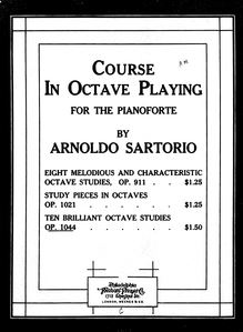 Partition complète, 10 Brilliant Octave études, Op.1044, Sartorio, Arnoldo