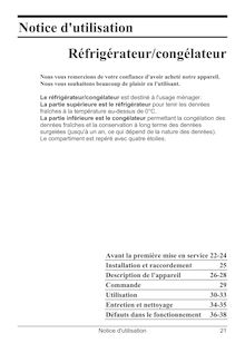 Notice Réfrigérateur SMEG  CR321A
