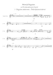 Partition anglais cor, Misa de Requiem en do sostenido menor, C♯ minor