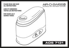Notice Purificateur d air Air-O-Swiss  AOS 7131 Ultrasonic