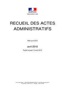_cueil des Actes Administratifs