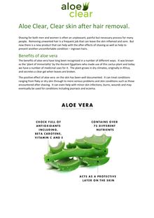 Aloe Clear - Clear Skin After Hair Removal