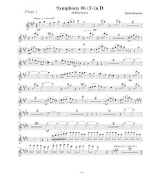 Partition flûte 1, Symphony No.6  Magnificat , D major, Rondeau, Michel par Michel Rondeau