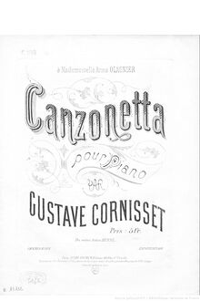 Partition complète, Canzonetta en E-flat major, E♭ major, Cornisset, Gustave
