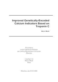 Improved genetically-encoded calcium indicators based on troponin C [Elektronische Ressource] / vorgelegt von Marco Mank