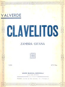 Partition complète, Clavelitos, Zambra Gitana, Valverde, Joaquín