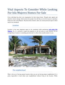 Isla Mujeres Homes for Sale