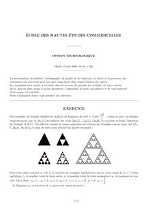 HEC 2003 mathematiques i classe prepa hec (stg)