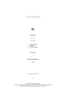 Partition complète, Piano Sonata No.12, B minor, Novegno, Roberto