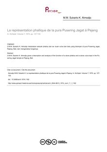 La représentation phallique de la pura Pusering Jagat à Pejeng - article ; n°1 ; vol.7, pg 127-132