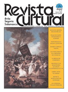Revista Cultural (Ávila, Segovia, Salamanca). Dirigida y editada por Pilar Coomonte y Nicolás Gless. Nº 31, Febrero 2002.