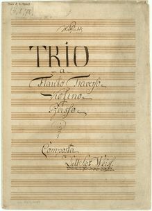 Partition parties complètes, Trio Sonata en C major, C, Weiss, Karl