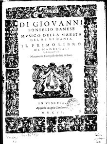 Partition Alto, Il primo libro de madrigali a 5 voci, Nielsen, Hans