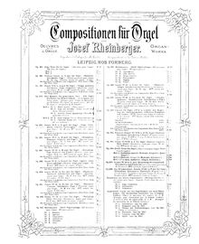 Partition complète, orgue Sonata No.8, Rheinberger, Josef Gabriel