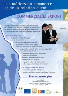 métiers du commerce et de la relation client COMMERCIAL(E) EXPORT