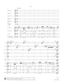 Partition , Andante, Symphony No.96 en D major, “pour Miracle”, Sinfonia No.96