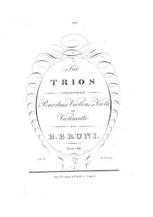Partition Book II: Trios 4-6, 6 Trios pour 2 violons et viole de gambe, Op.36