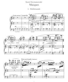Partition complète, 3 Masques, Op.34, Szymanowski, Karol par Karol Szymanowski