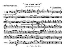 Partition Trombone 2, pour Cake Walk, Marche Ethiopienne, D♭ major