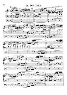 Partition complète, Toccata en G minor, G minor, Eberlin, Johann Ernst