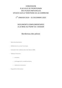 Enquête publique - documents complémentaires - concession des plages 2014-2025
