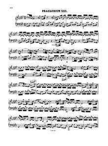 Partition Prelude et Fugue No.13 en F♯ major, BWV 882, Das wohltemperierte Klavier II