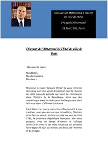 Discours de Mitterrand