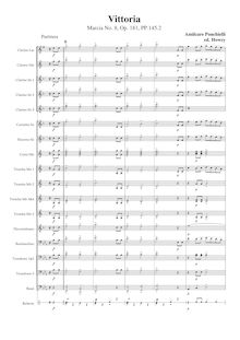 Partition complète, Marcia No.8 - Vittoria, Op.181, Ponchielli, Amilcare