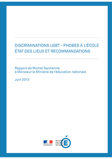 Discriminations LGBT-phobes à l école: état des lieux et recommandations