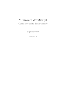 Minicours JavaScript