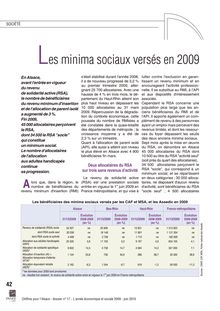 Les minima sociaux versés en 2009