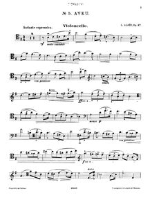 Partition de violoncelle, 5 Morceaux, Aloiz, Vladislav