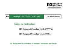 Notice Imprimantes HP  DesignJet ColorPro