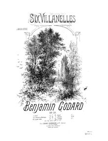 Partition , L abeille, Six Villanelles, Godard, Benjamin