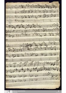 Partition complète, Concertino pour clavecin, violon et viole de gambe en E minor