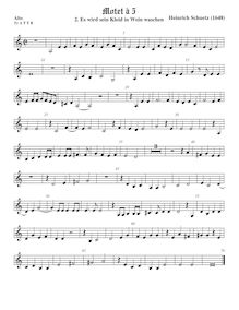 Partition ténor viole de gambe 1, aigu clef, Geistliche Chor-Music, Op.11