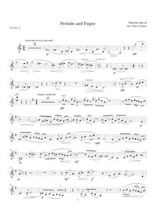 Partition violons II, Prélude, Prelude, Ravel, Maurice par Maurice Ravel
