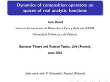 Dynamics of composition operators on spaces of real analytic functions
