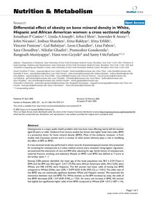 Differential effect of obesity on bone mineral density in White, Hispanic and African American women: a cross sectional study