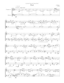 Partition complète, Duet pour basson et trompette, Hallman, Joseph