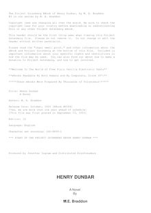 Henry Dunbar - A Novel