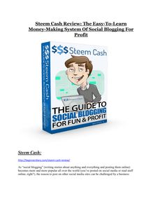 Steem Cash Review - (FREE) Bonus of Steem Cash