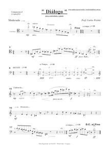 Partition basse et partition de piano, solo , partie, Dialogo pour double basse et piano